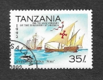 Stamps : Africa : Tanzania :  990 - 500 Aniversario del Descubrimiento de América