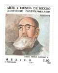 Stamps Mexico -  Científicos contemporáneos. Angel María Garybay k