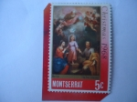 Stamps United Kingdom -  Montserrat-Colonias - Navidad 1968 - las Dos Trinidades- Oleo del Pintor Español,Bartolomé Esteban M