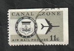 Stamps : America : Panama :  Canal Zone - 43 - Avión
