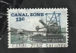 Sellos de America - Panam� -  Canal Zone - 128 - Draga
