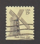 Stamps United States -  Molino de aspas de 1790 en Rhode Island