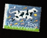 Sellos de Europa - Holanda -  Vaca lechera