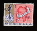 Sellos del Mundo : Africa : Burundi : 20 Ani. de la OMS en Africa