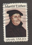 Stamps United States -  Martín Lutero