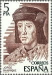 Stamps : Europe : Spain :  2512 - Personajes españoles - Jorge Manrique (1440-1479)