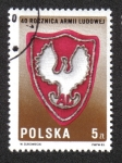 Stamps Poland -  40 aniversario del ejército popular, insignia de la Brigada General Bem
