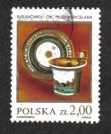 Stamps Poland -  Cerámica, Taza y plato de porcelana, 1820