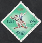 Sellos de Europa - Hungr�a -  1651 - Olimpiadas de Tokio 1964, fútbol