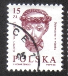 Stamps Poland -  Talladas cabezas de Wawel, mujer con una corona