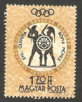 Stamps Hungary -  1387 - Olimpiadas de Roma, luchadores con espada