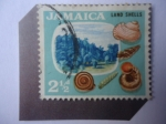 Sellos del Mundo : America : Jamaica : Land Shells - Conchas y Caracoles Marinos