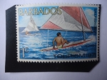 Sellos de America - Barbados -  Tourism 1971- Nave de pez Vela -Turismo 1971-