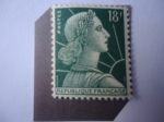 Stamps France -  Marianne de Louis Charles Muller- y grabado por Jules Piel.