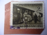 Stamps : Europe : Bulgaria :  Tren de Bagones - Paquetes - Servicio Postal.