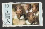 Stamps Liberia -  Cabezas de negros por Rubens