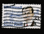 Stamps United States -  Alfred V. Verville, pionero de la aviación