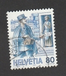 Stamps Switzerland -  Carteto entregando carta