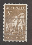 Sellos de Oceania - Australia -  ANZAC, Ejército Australiano