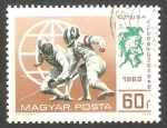 Stamps Hungary -  2074 - Mundial de pentathlon moderno en Budapest, esgrima