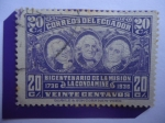 Stamps Ecuador -  Bicentenario de la Misión la Condamine, 1736-1936 - Expedición Sudamericana a la Academia parisiense