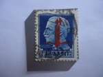 Stamps Italy -  Efigie del Rey Vittorio Emmanuel III- (A la Izquierda)- República Social Italiana.