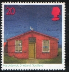 Stamps United Kingdom -  1988 - Edificio de Correos de Haroldswick en Escocia