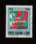 Stamps Italy -  50 Aniv. de las cuentas corrientes