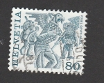Stamps Switzerland -  Disfrazados de pájaros