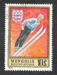 Stamps : Asia : Mongolia :  873 - JJOO de Invierno Insbruck 1976
