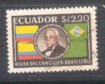 Stamps Ecuador -  RESERVADO visita del canciller brasileño