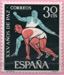 Sellos de Europa - Espa�a -  XXV años d´paz española Deportes 
