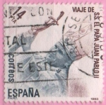 Stamps Spain -  Visita d´S.S.el Papa Juan Pablo II a España