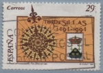 Stamps Spain -  V Centenario l´tratado d´Tordecillas