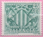 Stamps Spain -  Escudo d´Valencia