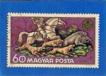 Stamps Hungary -  Caza