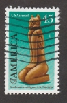 Stamps United States -  Figura esculpida año 700-1450 d.C