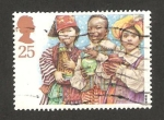Stamps United Kingdom -  1785 - Navidad, 3 niños de reyes magos