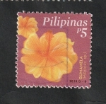 Sellos del Mundo : Asia : Filipinas : Flor, Hibiscus