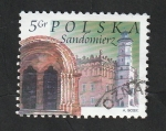 Stamps Poland -  3842 - Edificio de la ciudad de Sandomierz