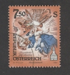Stamps Austria -  Frescos en Altenburg