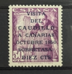 Sellos de Europa - Espa�a -  Visita del Caudillo a canarias 1950