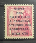 Stamps Spain -  Visita del Caudillo a canarias 1950