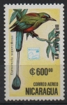 Stamps Nicaragua -  AVES.  EUMOMOTA  SUPERCILIOSA.