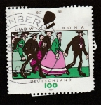 Stamps Germany -  Descripción vida bávara por Ludwig Thoma