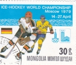 Sellos de Asia - Mongolia -  CAMPEONATO HOCKEY HIELO-MOSCU'79