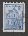 Stamps Ecuador -  Fachada del templo de la compañia de Jesús