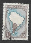 Stamps Argentina -  446 - Mapa de Sudamérica