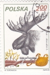 Stamps Poland -  CACERÍA DEL ALCE