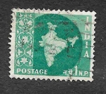 Stamps India -  275 - Mapa de la India